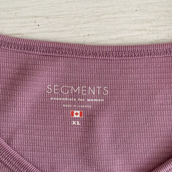 Segments Top Womens Base Layer Purple Ribbed Shirt Size XL Modal Soft Casual - Picture 8 of 8